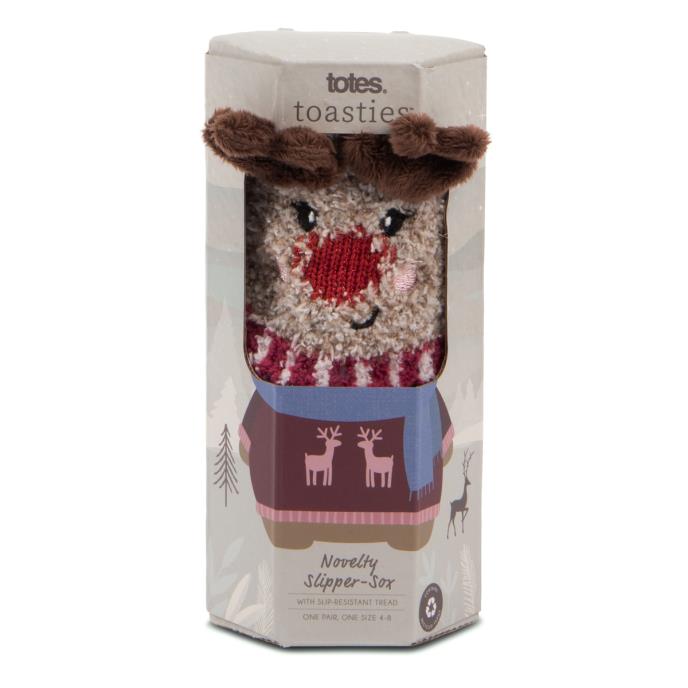 totes toasties Ladies Novelty Supersoft Socks Reindeer Extra Image 4